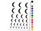 Moon Partial Temporary Tattoo Water Resistant Fake Body Art Set Collection